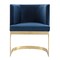 Manhattan Comfort Aura Dining Chair in Royal Blue and Polished Brass DC026-BL - alternate 3